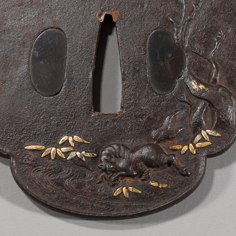 Bild 1 zu Objekt, Konvolut von drei Tsubas und einem fuchi-kashira, K-14 8