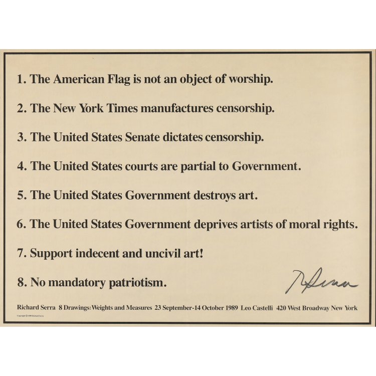 Hauptbild zu Objekt, Ohne Titel (Einladung), 1989, Richard Serra, K-14 346