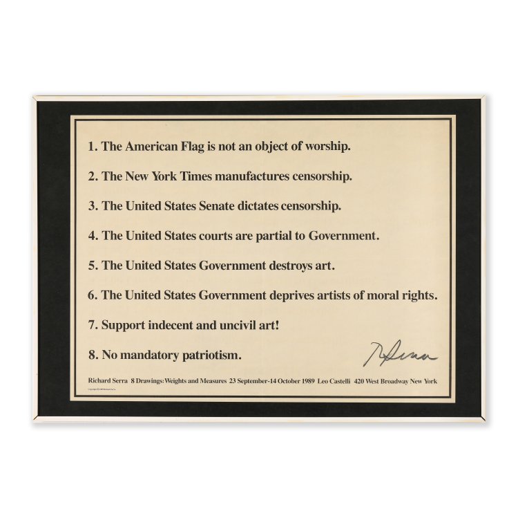 Bild 1 zu Objekt, Ohne Titel (Einladung), 1989, Richard Serra, K-14 346