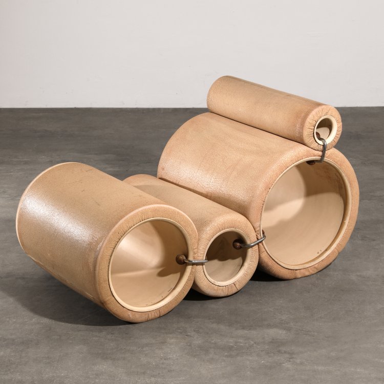 Hauptbild zu Objekt, Fr&uuml;her Sessel Modell Tubo / Tube Chair, Joe Colombo, Flexform, K-14 555