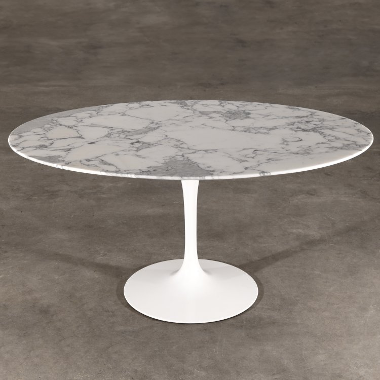 Hauptbild zu Objekt, Oval coffee table from the Tulip group, Eero Saarinen, Knoll International, K-14 493