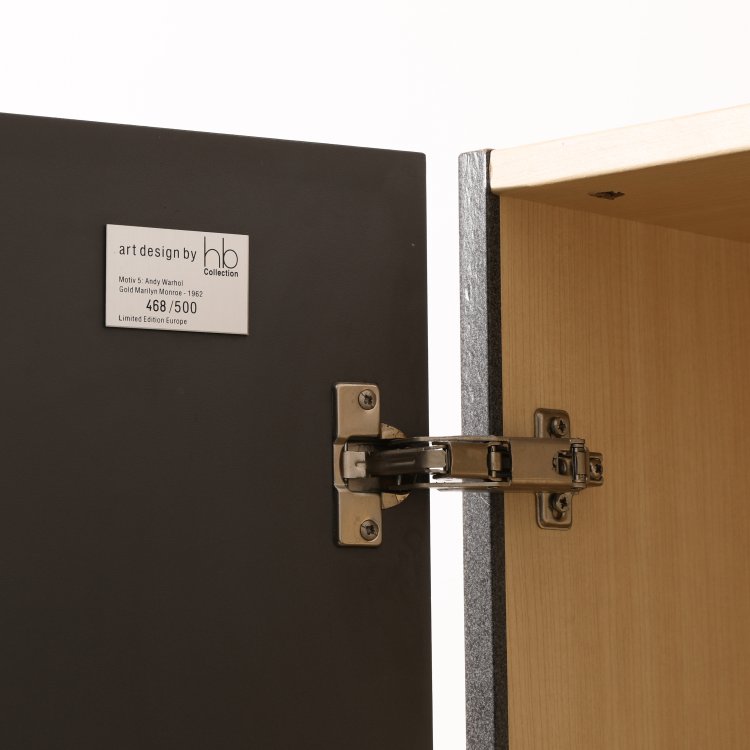 Bild 6 zu Objekt, Limited bar cabinet Marilyn gold with the motif Golden Marilyn Monroe from 1962., Andy Warhol, hb Collection, K-14 667