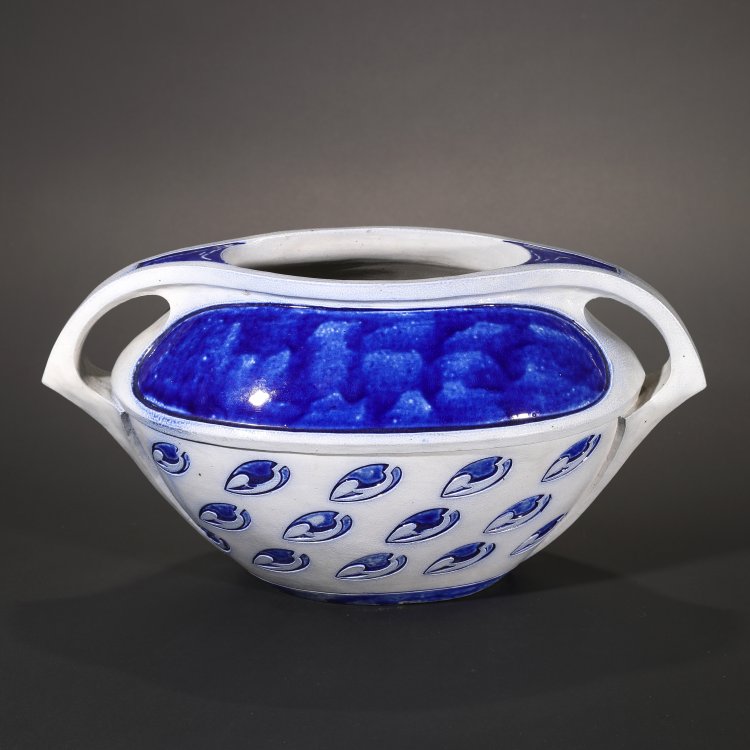 Hauptbild zu Objekt, Henkelvase, Erica von Scheel, Hanke, Reinhold, H&ouml;hr-Grenzhausen, K-14 129