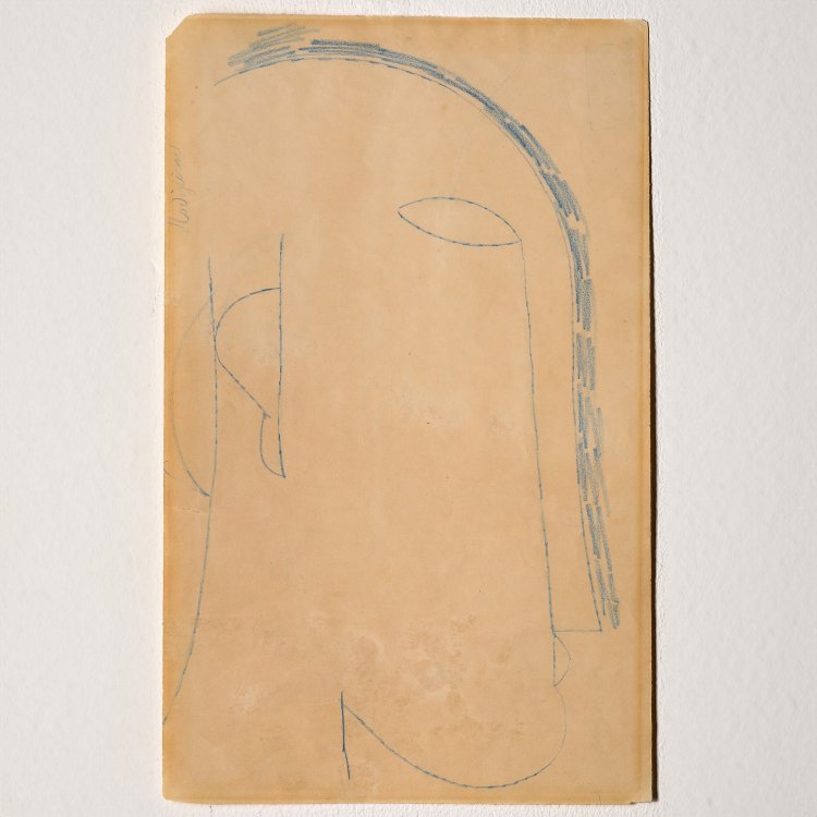 Hauptbild zu Objekt, Front/Back: T&ecirc;te de profil, 1911/12, Amedeo Modigliani, K-14 242