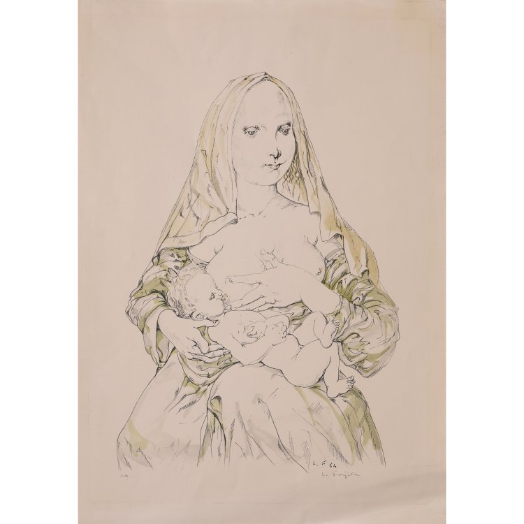 Hauptbild zu Objekt, Nursing Mother, 1964, Tsuguhara Leonard Foujita, K-14 249