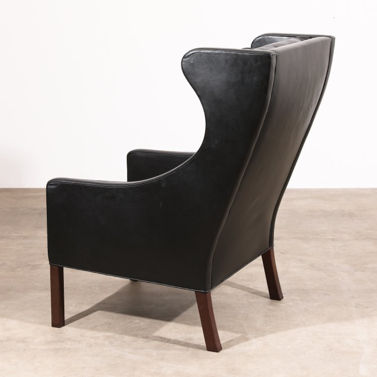 Bild 2 zu Objekt, Highback Lounge Sessel Modell 2204 + Ottomane, B&oslash;rge Mogensen, Fredericia M&ouml;belfabrik, K-14 532