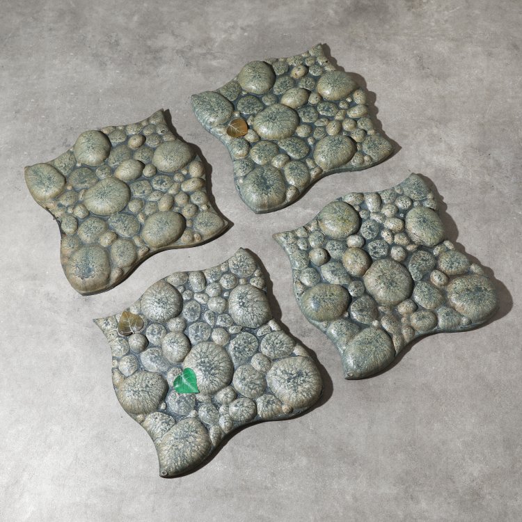 Hauptbild zu Objekt, Set of 4 floor tiles model Pav&eacute; Piuma, Piero Gilardi, Gufram, K-14 575