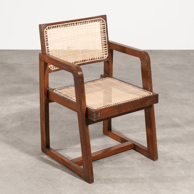Hauptbild zu Objekt, Chair model Cane Back Office Chair from Chandigarh, Pierre Jeanneret, K-14 446