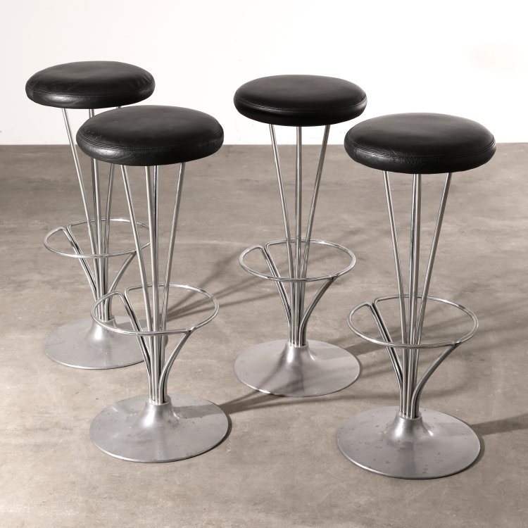 Hauptbild zu Objekt, 4 bar stools, Piet Hein, Fritz Hansen, K-14 529