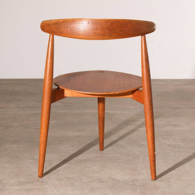 Bild 6 zu Objekt, 5 heart chairs model 4103 + dining table, Svend Aage Madsen,Hans J. Wegner, Fritz Hansen / Knudsen & Son, K-14 509