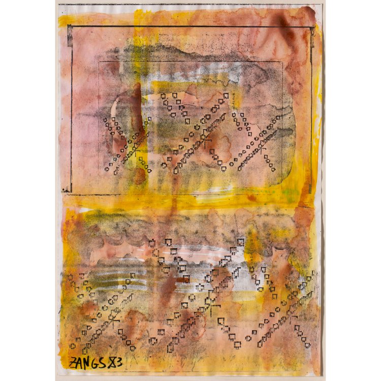 Hauptbild zu Objekt, Ohne Titel, &Uuml;bermalung, 1983, Herbert Zangs, K-15 293