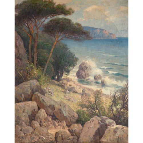Südfranzösische Meeresküste, wohl um 1900