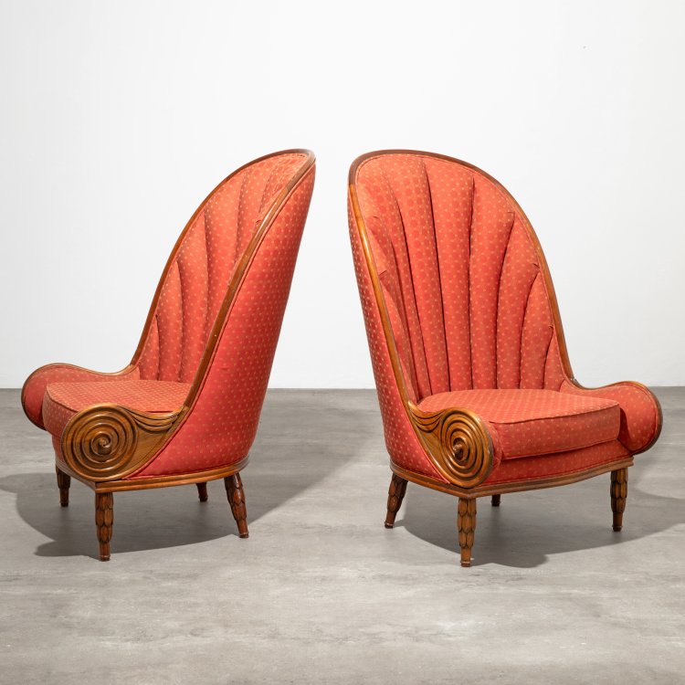 Hauptbild zu Objekt, 2 armchairs model Nautilus, Paul Iribe, Annibale Colombo, K-15 19