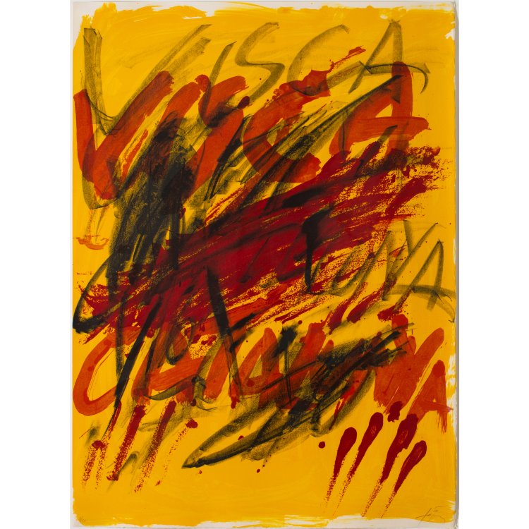 Hauptbild zu Objekt, Plate from 'Poems from the Catalan', 1973, Antoni T&agrave;pies, K-15 253