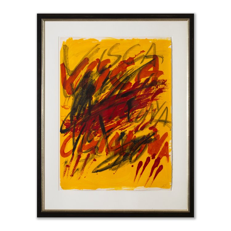 Bild 1 zu Objekt, Plate from 'Poems from the Catalan', 1973, Antoni T&agrave;pies, K-15 253