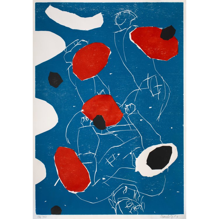 Hauptbild zu Objekt, 'Puck' (blau), 1993, Georg Baselitz, K-15 363