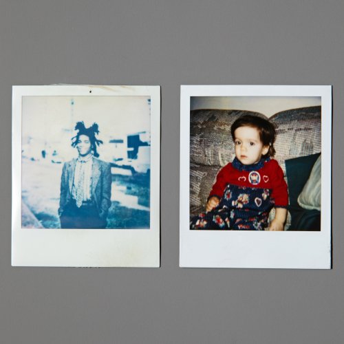 2 Polaroids, 'Andy Warhol' and 'Jean-Michel Basquiat'