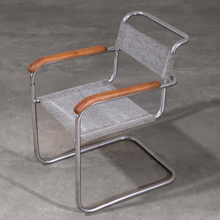 Bild 1 zu Objekt, Freischwinger Kinderstuhl Modell B 34 1/2, Marcel Breuer, Wohl Thonet, K-15 397