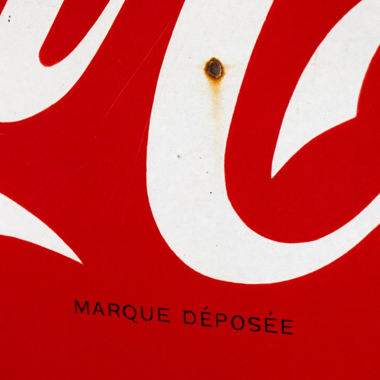 Bild 2 zu Objekt, Emaille Werbeschild 'Buvez Coca Cola' mit Sprite Boy, K-15 452