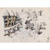 Design drawing for a bar / coffee shop, 1988