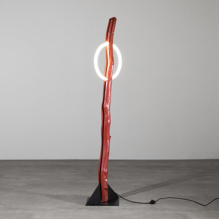 Hauptbild zu Objekt, Signierte Stehleuchte Modell Baumleuchte I, Gruppe Kunstflug, K-15 585