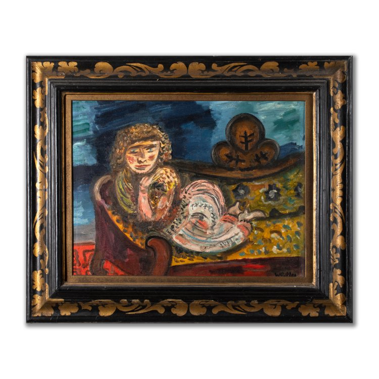 Bild 1 zu Objekt, Reclining woman and reclining man with dog, probably around 1940, Werner Gilles, K-15 236