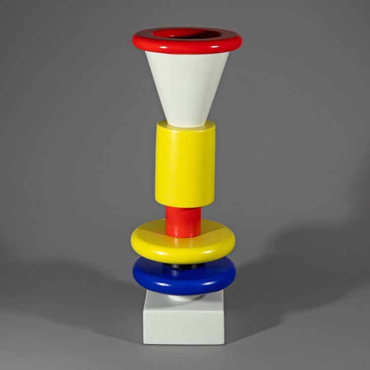 Hauptbild zu Objekt, Vase Modell Vaso per Fiori bzw. Tesvas I, Ettore Sottsass, Alessi Tendentse, Crusinallo, K-15 563