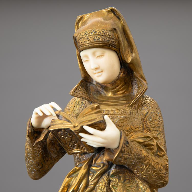 Bild 2 zu Objekt, Chryselephantin-Figur 'Liseuse', Albert-Ernest Carrier-Belleuse, K-17 216