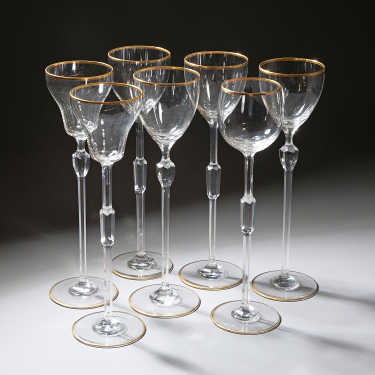 Hauptbild zu Objekt, 7 goblets, Gr&auml;flich Schaffgotsch'sche Josephinenh&uuml;tte, Schreiberhau / Schlesien, K-15 89