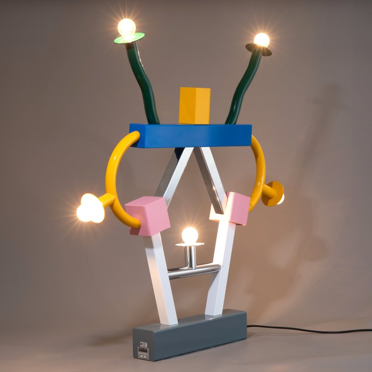 Hauptbild zu Objekt, Tischleuchte Modell Ashoka, Ettore Sottsass, Memphis, Mailand, K-15 564