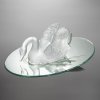 Large swan on mirror plate