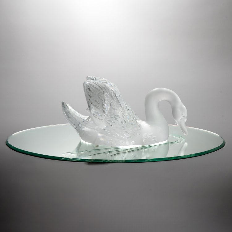 Bild 2 zu Objekt, Large swan on mirror plate, Ren&eacute; Lalique, Lalique, K-15 32