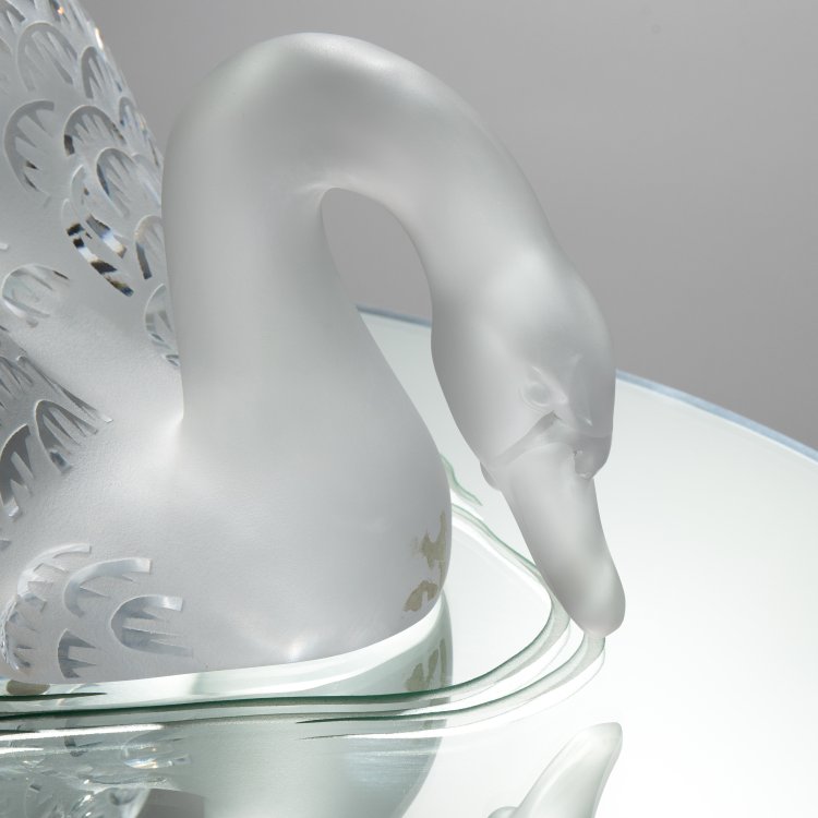 Bild 3 zu Objekt, Large swan on mirror plate, Ren&eacute; Lalique, Lalique, K-15 32