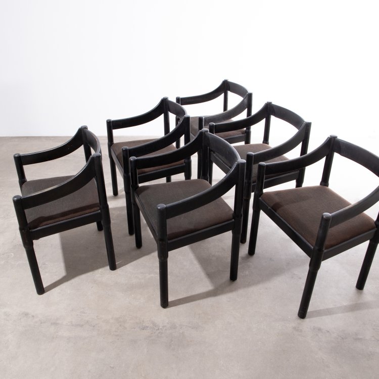 Bild 1 zu Objekt, 6 St&uuml;hle Modell Carimate, Vico Magistretti, F.Lli Mario Luigi Comi (Cassina), K-15 539