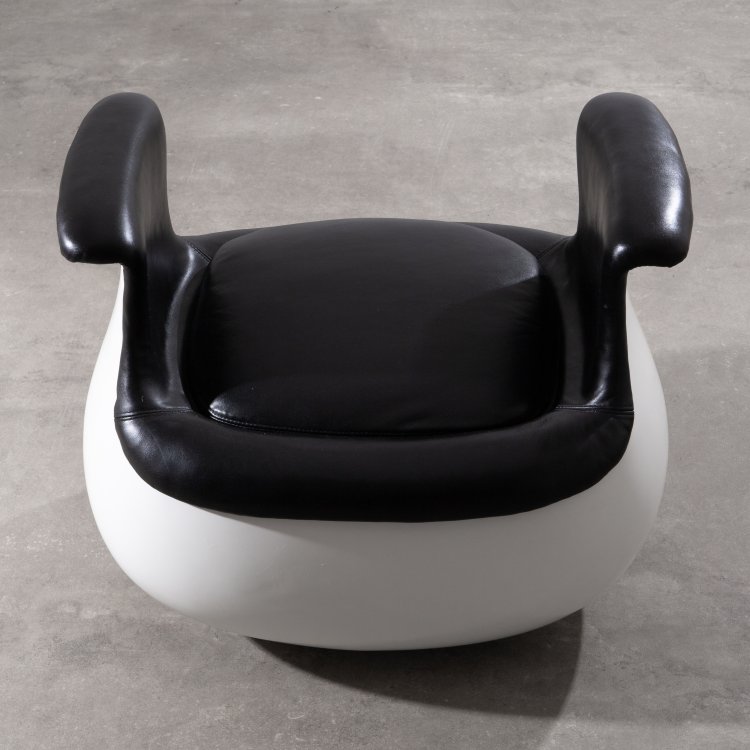 Bild 3 zu Objekt, Rare armchair + ottoman model Culbuto, Marc Held, Knoll International, K-15 468