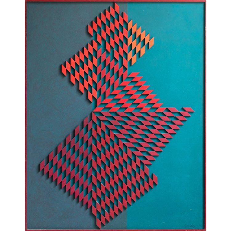 Hauptbild zu Objekt, Relief 'Rautenstruktur I', 1968/70, K-15 348