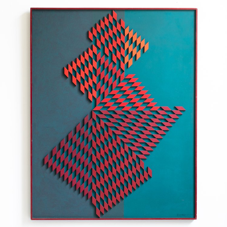 Bild 1 zu Objekt, Relief 'Rautenstruktur I', 1968/70, K-15 348