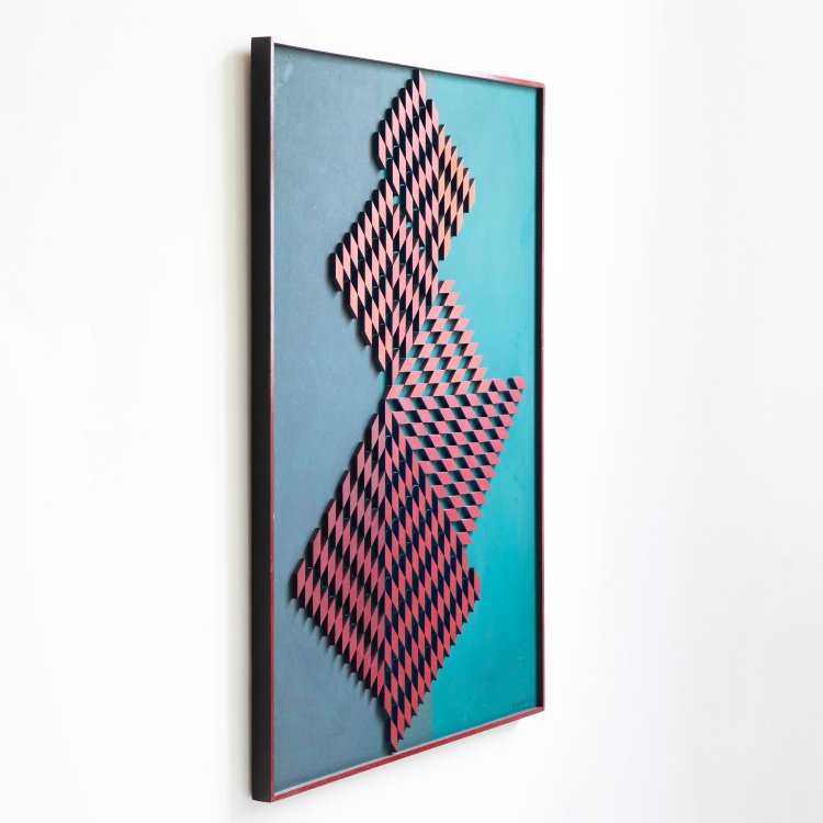 Bild 2 zu Objekt, Relief 'Rautenstruktur I', 1968/70, K-15 348