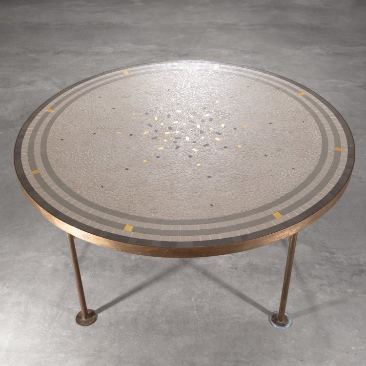 Bild 4 zu Objekt, Round mosaic coffee table, Berthold M&uuml;ller-Oerlinghausen, Berthold M&uuml;ller-Oerlinghausen, K-15 437
