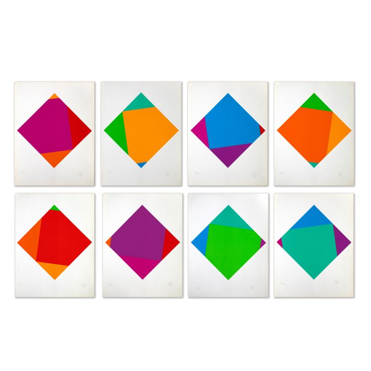 Hauptbild zu Objekt, 'Eight transcolorations', 1986 in portfolio, Max Bill, K-15 338