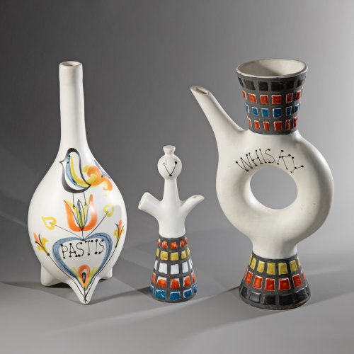 3 ceramic bottles