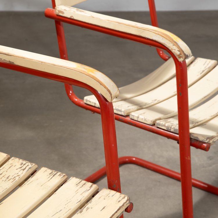 Bild 1 zu Objekt, 2 Freischwinger Gartenst&uuml;hle Modell B 34 g, Ludwig Mies van der Rohe (wohl), Thonet, K-15 419