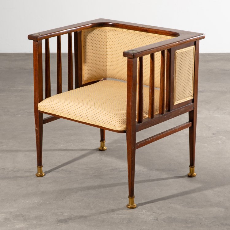 Hauptbild zu Objekt, Armchair from a salon interior, Hans Christiansen, Sch&auml;fer, Ludwig, Mainz, K-15 33