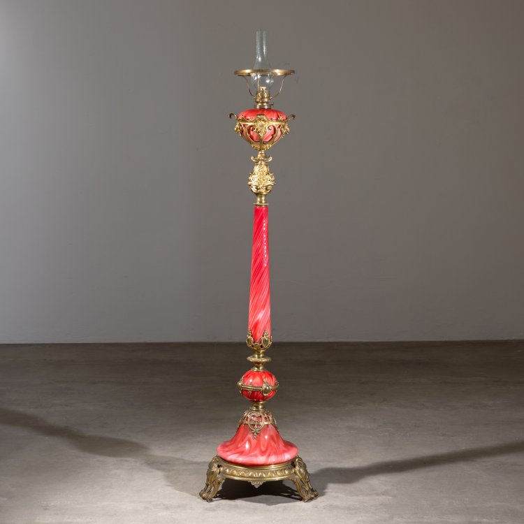 Hauptbild zu Objekt, Oil floor lamp, L&ouml;tz Wwe., Klosterm&uuml;hle, K-15 24