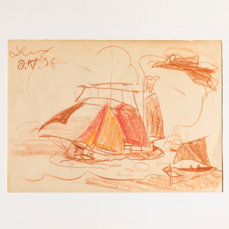 Hauptbild zu Objekt, Sailing ship and boat, 1936, K-15 238