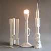 3 limited edition objects / vases / lamp from the ceramic series 'Castelli in Fiore'