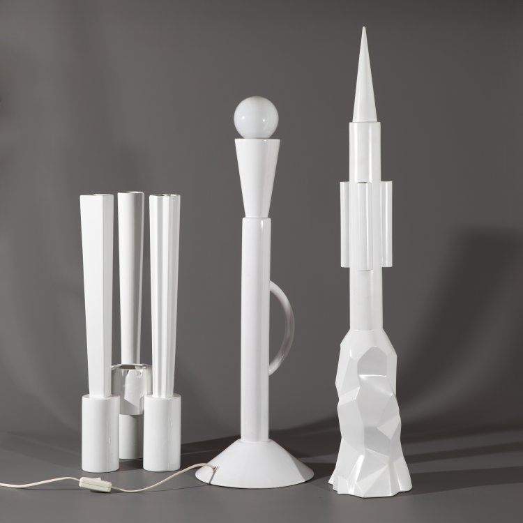 Bild 1 zu Objekt, 3 limitierte Objekte / Vasen / Leuchte aus der Keramikserie 'Castelli in Fiore', Matteo Thun, Anthologie Quartett, Bad Essen, K-15 574