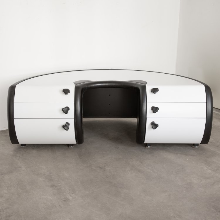 Bild 2 zu Objekt, Limitierter Schreibtisch Modell Futuro + B&uuml;rostuhl Modell Formel-e, Luigi Colani, Arreda Design, K-15 624
