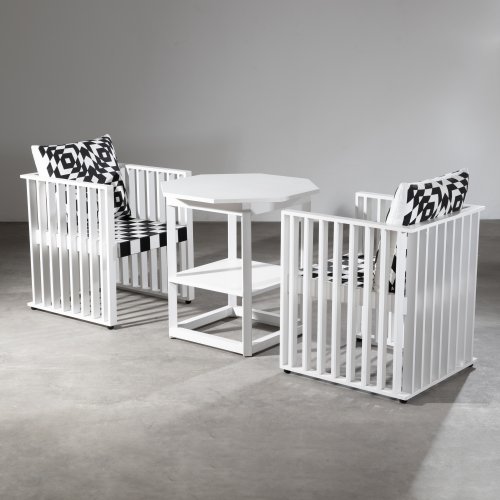 2 armchairs + table model Purkersdorf