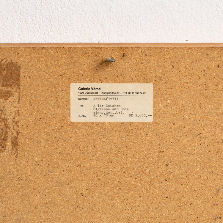 Bild 4 zu Objekt, 'Alte Zeichen', 1989, K-15 379